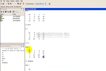 Matlab Eğitim 02: Matris Transpoze ve Diyagonal İşlemleri 🧮