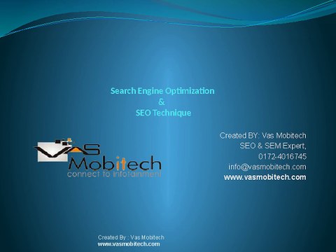 Best SEO Company in Chandigarh, Panchkula, Mohali : VasMobitech