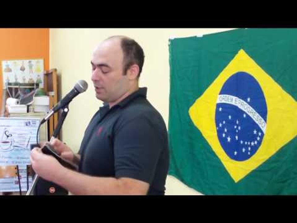 Introdução ao evento e Hino Nacional Brasileiro no Café com Poesia - 88º Edição - 26-11-2016