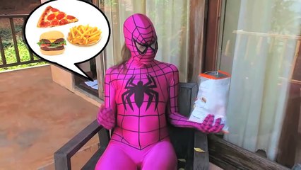 Pregnant Spiderman vs Pink Spidergirl Doctor - Frozen Elsa Funny Superheroes in Real Life