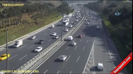 TEM'deki kaza kameralara yansıdı