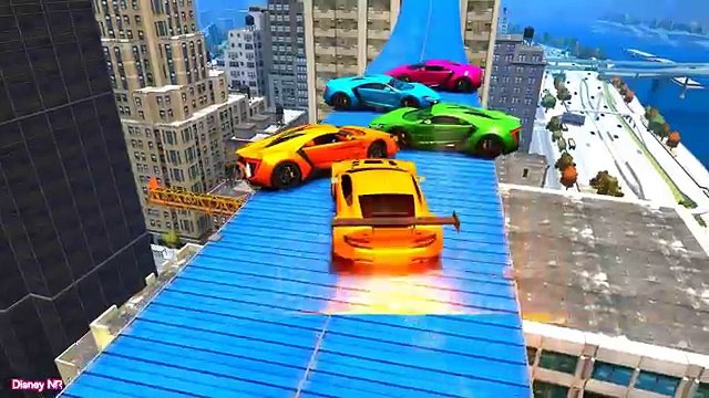 Learn Numbers & Colors - Spiderman Cartoon in Garbage Truck Colors Cars for Kids