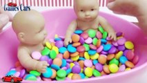 Jada Stephens Cars Baby Doll Bath time Playset For Kids | Twin Baby Doll Bathing with M&M