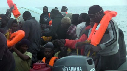 Spanish NGO rescues migrant boat in the Mediterranean