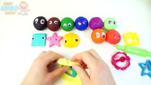 Learn Colors Pop Up Toy Play Doh Smiley Face Peppa Pig Lollipop Candy Molds Creative Fun f