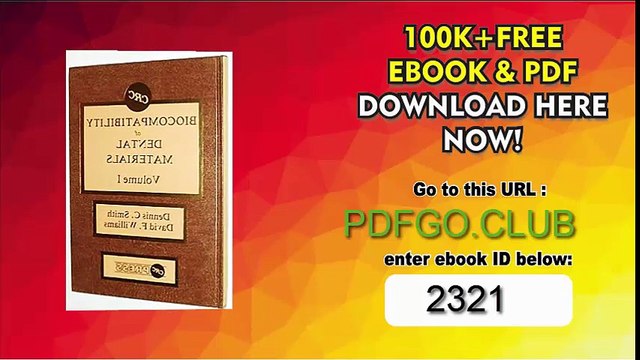 Biocompatibility of Dental Mtls Vol 1 0th Edition