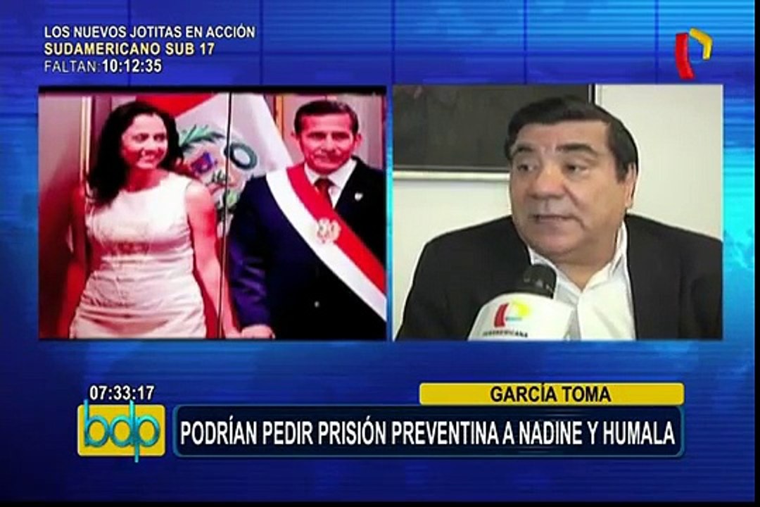 García Toma: podrían pedir prisión preventiva para Nadine Heredia y Ollanta Humala