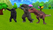 Godzilla Dibujos Animados De Dinosaurios Y King Kong Cantar Si Eres Feliz Y Lo Sabes Vivero