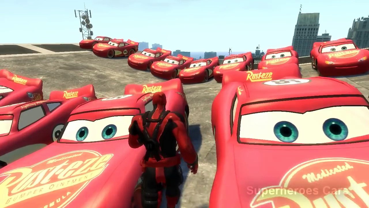 Spiderman Vs 50 Spiderman & Pixar Cars Lightning McQueen Nursery Rhymes