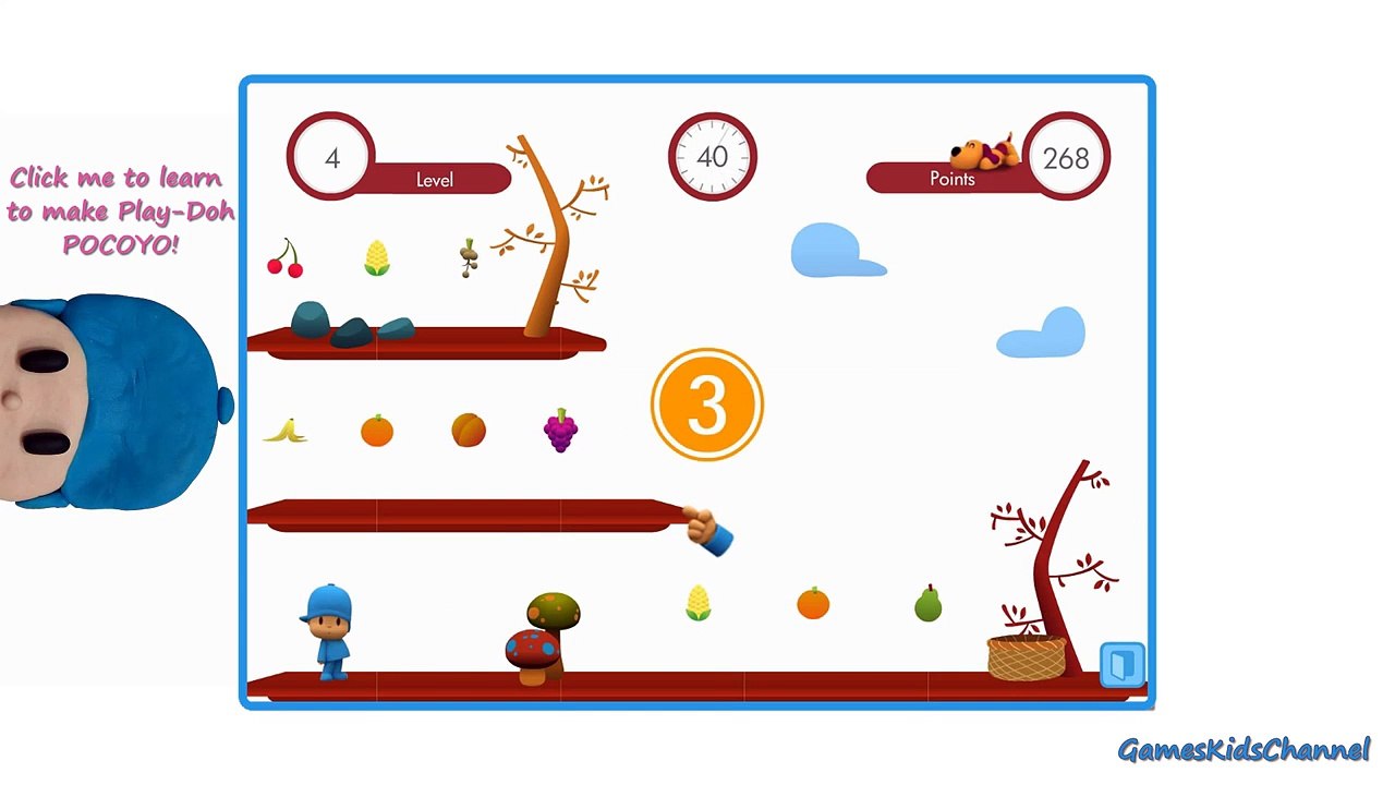 Pocoyo in the Trampoline Game Funny Jumping Full Episodes new