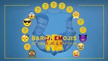 Which emojis did Rafinha Alcantara and Neymar Jr. use to define their teammates?