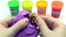 DIY Play Doh Sorpresa Tinas de Juguetes de Princesas de Disney Peppa Pig Hello Kitty Masha y el Oso
