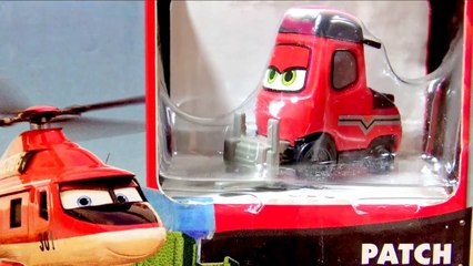 Disney Planes Fire and Rescue Toys Air Attack Training Playset Fusel Lodge Patch Dusty Bla