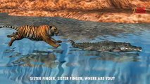 Tiger Vs Crocodile Cartoons And Dinosaurs Vs Godzilla Singing Finger Family Nursery Rhymes