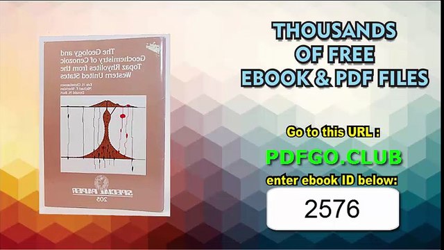 The Geology and Geochemistry of Cenozoic Topaz Rhyolites from the Western United States (Special Paper (Geological Society of America))
