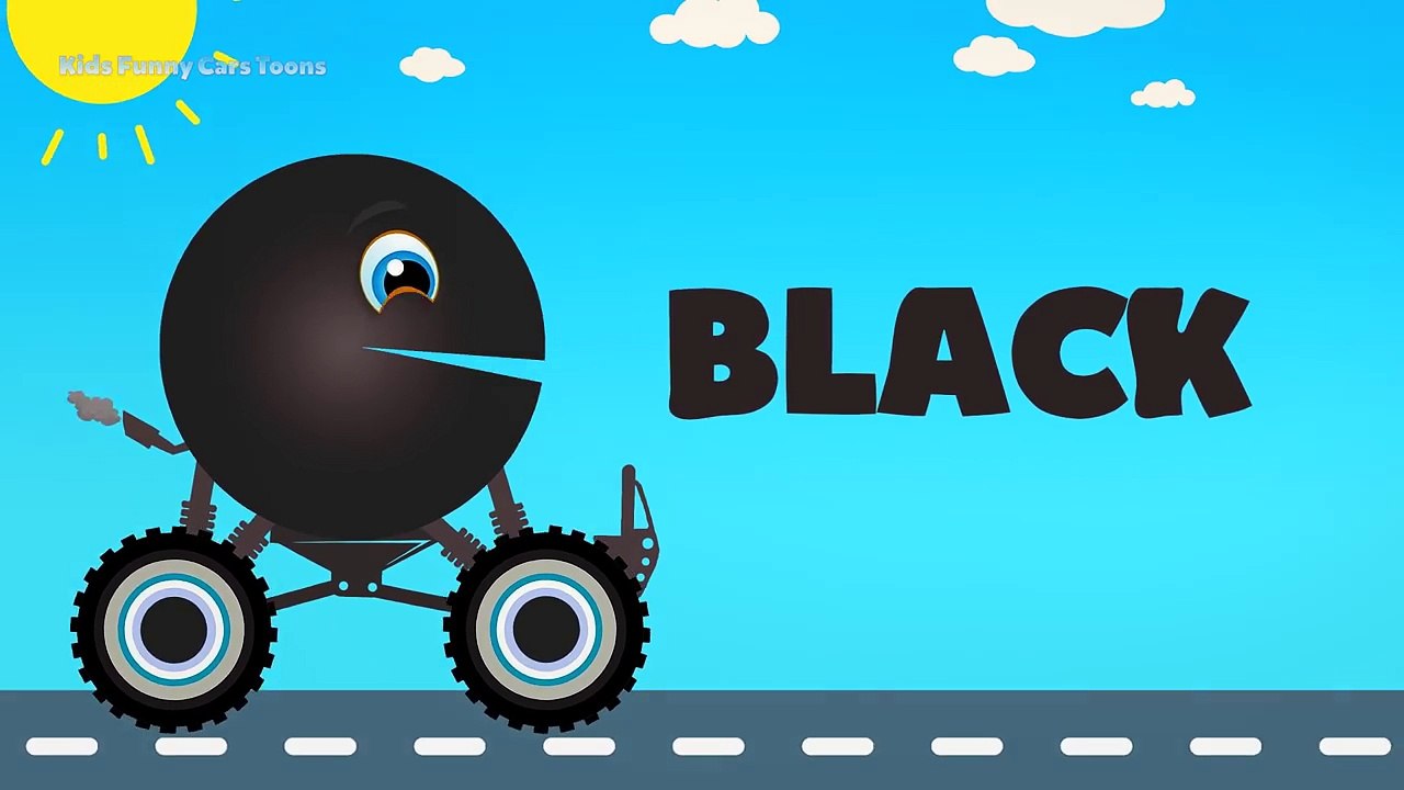 COLOR de LARGA MONSTER TRUCK Aprender los Números y los Coches de dibujos animados para Niños Spiderman Aprendizaje de Vídeo
