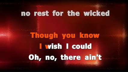 Cage the Elephant - Ain't no rest for the wicked KARAOKE / INSTRUMENTAL