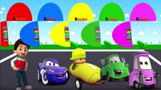 Colors for Children to Learn with Ryder Paw Patrol, Lightning McQueen, Pocoyo Cars, Mater, Guido