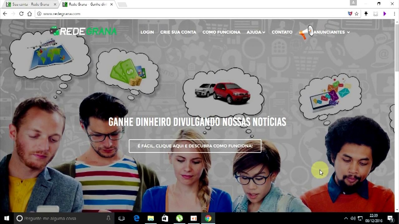 Como Ganhar Dinheiro Na internet com o Rede Grana - Tutorial 2017 - [Atualizado] !!!