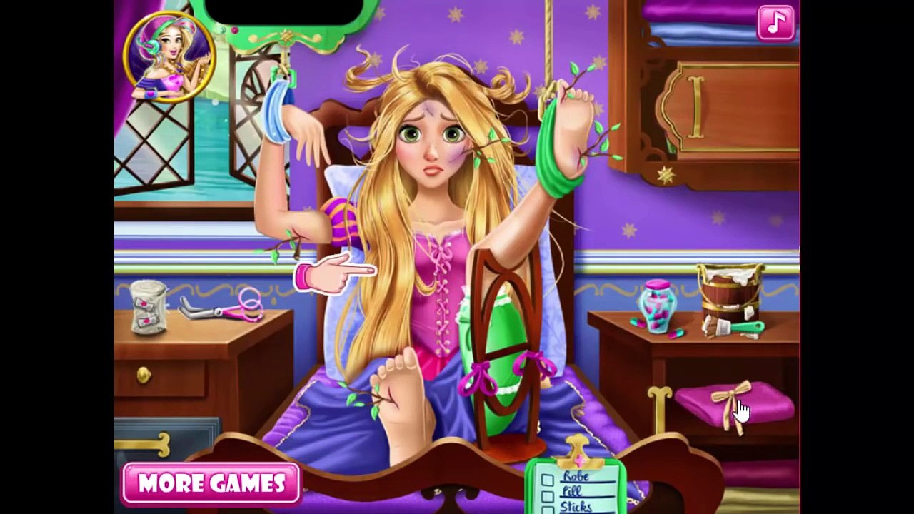 Frozen challenge Rapunzel Anna Elsa Hospital Recovery Doctor Compilation Frozen games for