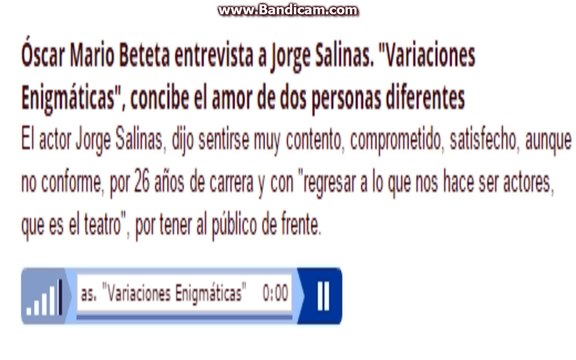 Entrevista Jorge Salinas - Radio - En los tiempos de la radio