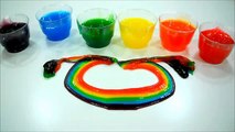 Como hacer un Arcoiris con Slime Aprende los colores Putty Flubber Clay Rainbow
