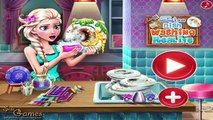 Disney Frozen Princess Elsa Dish Washing in Real Life - Frozen Princess Elsa Chores Games