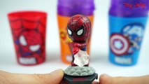 Ball Surprise Cups Spider Man Iron Man Captain America Marvel Avengers Surprise Egg and Ma