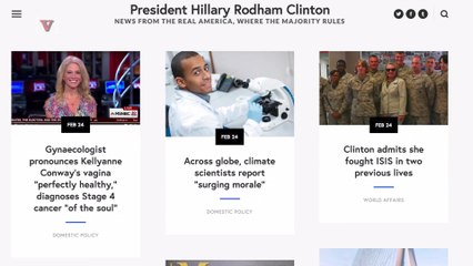 Website Imagines Alternate Universe Where Hillary Clinton is the President
