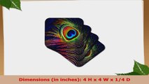 Lee Hiller Designs General Themes  Peacock Feather Print  set of 8 Ceramic Tile Coasters 11db8c60