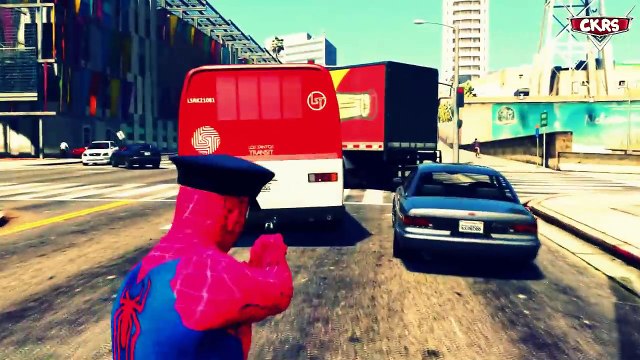 HOT PURSUIT! Police Cars race with Spiderman CARS Cartoon for Kids w Children Nursery Rhym