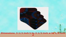 Yves Creations Grungy Rust Brown and Blue Circles Coaster Soft Set of 8 6f56fb17