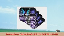 3dRose cst225272 Delighted a Fairy with Flowers Soft Coasters Set of 8 4a9f2a67
