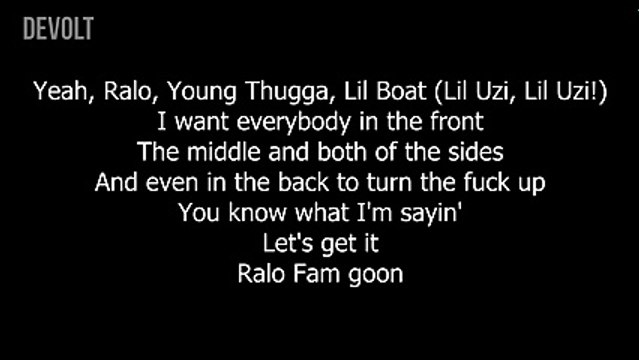 Ralo Ft. Young Thug, Lil Yachty & Lil Uzi Vert - Young Nigga (Lyrics on screen)