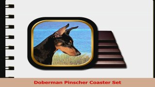 Doberman Pinscher Coaster Set 78eee323
