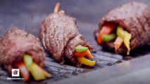 Stuffed Flank Steak Rolls With Chimichurri Sauce | Fit Men Cook