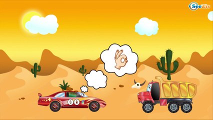 Carros de Carreras es Rojos infantiles - Carritos para niños - Dibujos animados de Coches