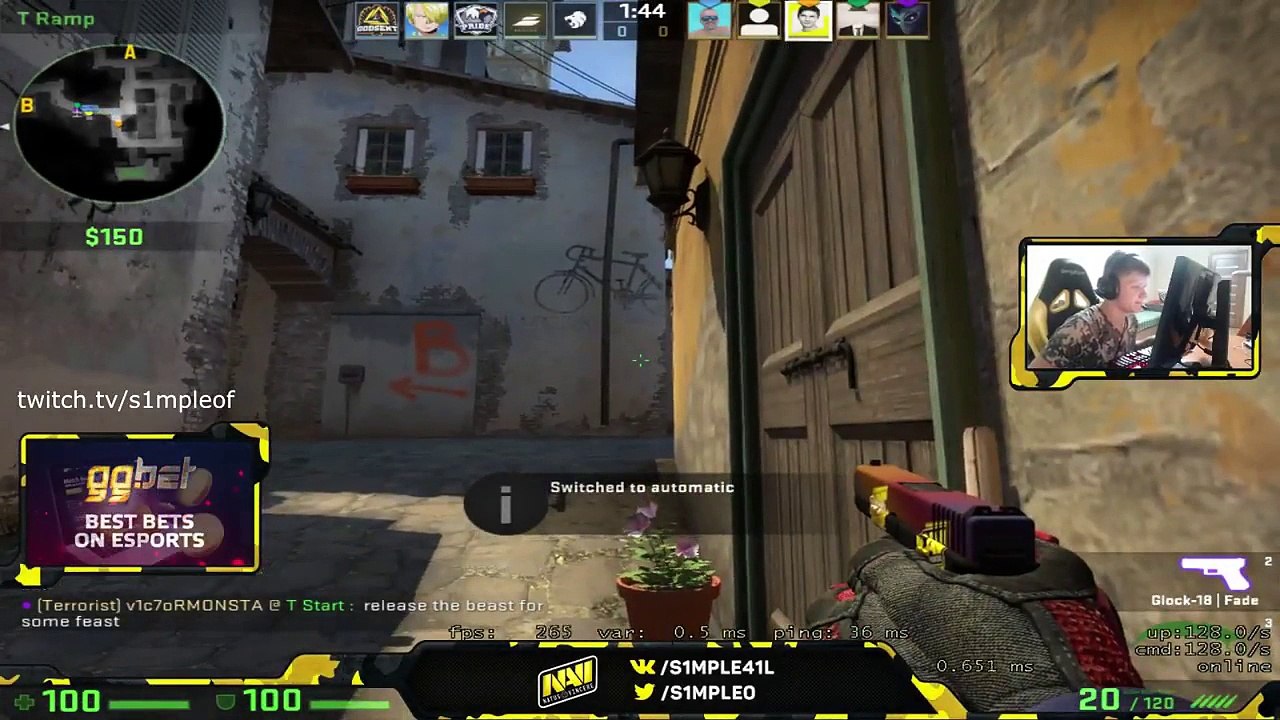 CS:GO - S1MPLE SNEAKY BEAKY - FAIL