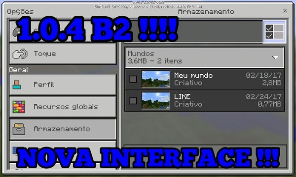 SAIU !!! DOWNLOAD DA ATUALIZAÇÃO DO MINECRAFT PE 1.0.4 B2 COM NOVA FUNÇÃO !!! ( MCPE )