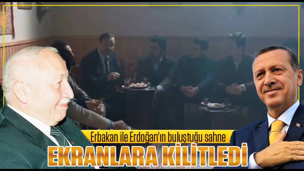 Erbakan ile Erdoğan'ın buluştuğu sahne ekranlara kilitledi