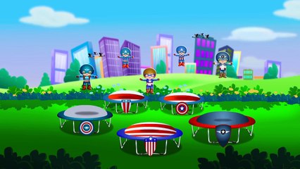 Five Little Spiderman Jumping On The Bed | Nursery Rhymes For Children | TinyDreams Kids