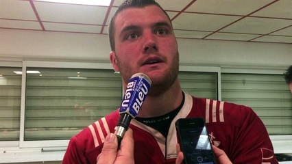 Thomas Ceyte après la victoire de Dax contre le SA XV (27-22) (Images Majid Bouzzit)