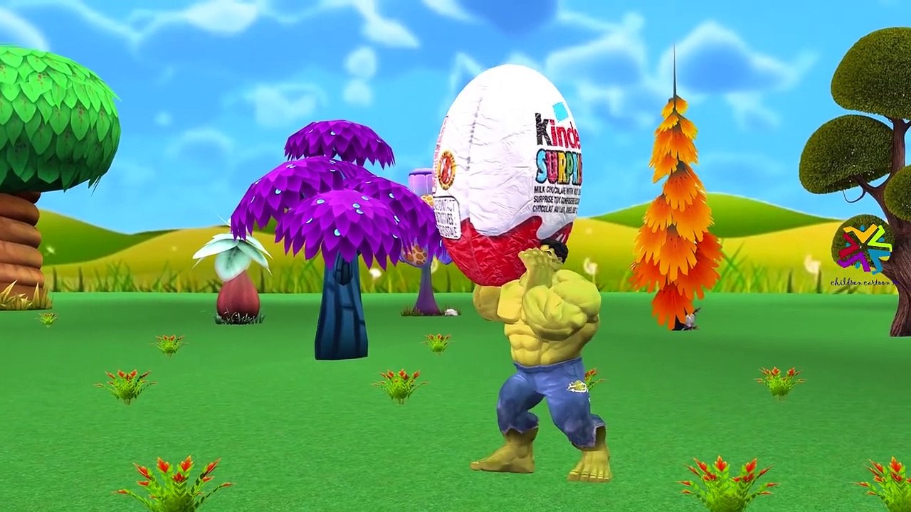 Aprender Los Colores Plastilina Superhéroe Hulk Dedo De La Familia De Las Canciones De Cuna De Espuma De Huevos Sorpresa EggVi