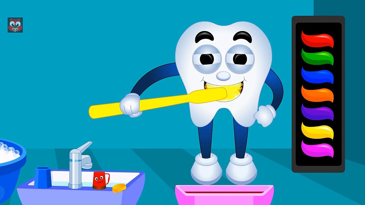 Learn Colors with Teeth Brush, Teach Colours, Baby Children Kids Learning Videos by Baby R