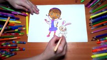 Doc McStuffins New Coloring Pages for Kids Colors Coloring colored markers felt pens penci