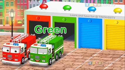 Learn Colors with Dump Trucks for Children & Color Garage Animation : Videos for Kids