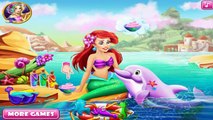 ☆ Disney Princess Ariel The Little Mermaid Dolphin Wash Funny & Cute Game For Kids & Toddl