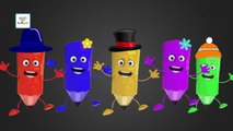 Finger Family (Pencil Family) Nursery Rhyme | Pencil Finger Family Song | 3D Rhymes Songs