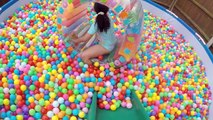 Giant Ball Pit Pool Party - Outdoor Playground Fun - Giant Water Slide | Toys AndMe