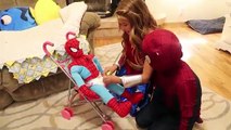 BABY Frozen Elsa With Poop & Bad BABY SPIDERMAN vs JOKER Prank! Wonder Woman, Superman, Spidergirl
